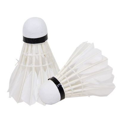 Hafif Badminton Eğitim Raketle Beyaz Top Badminton Topu Kaz Tüyü