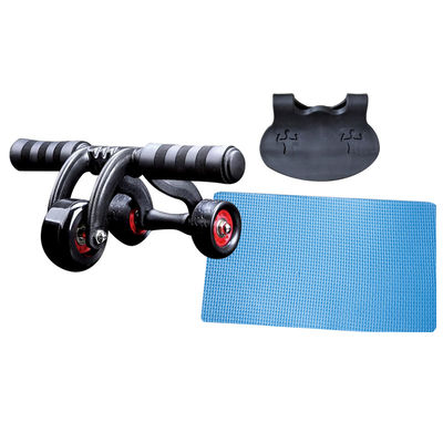 PVC Köpük Spor Salonu Egzersiz Tekerleği Karın Üç Tekerlekli Ab Roller Egzersizleri