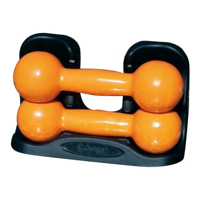Koşu 2.5 lb 4 lb Vinil Dambıl Seti, Raflı Renkli